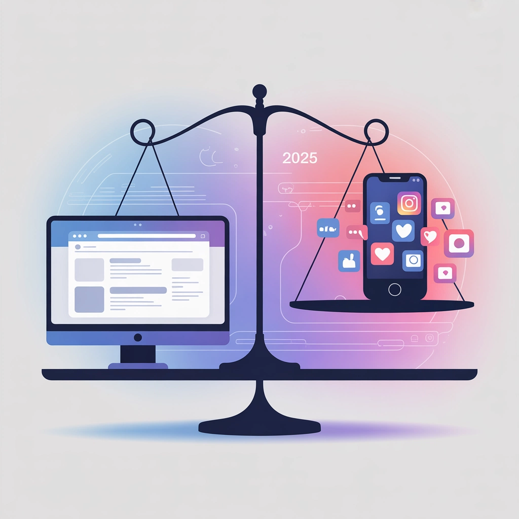 blog of freelance digital marketing analyst in kochi : website vs social media.